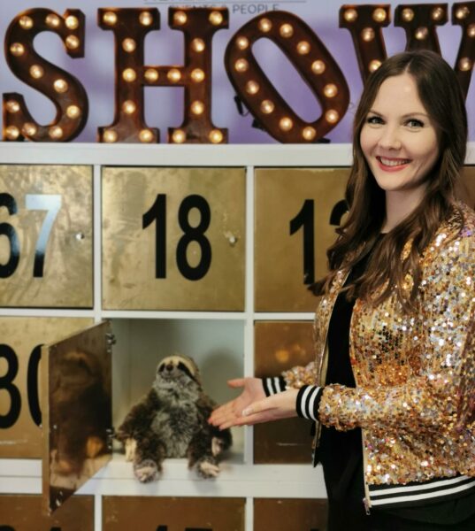 Showmasterin Sharly bei Quizshow