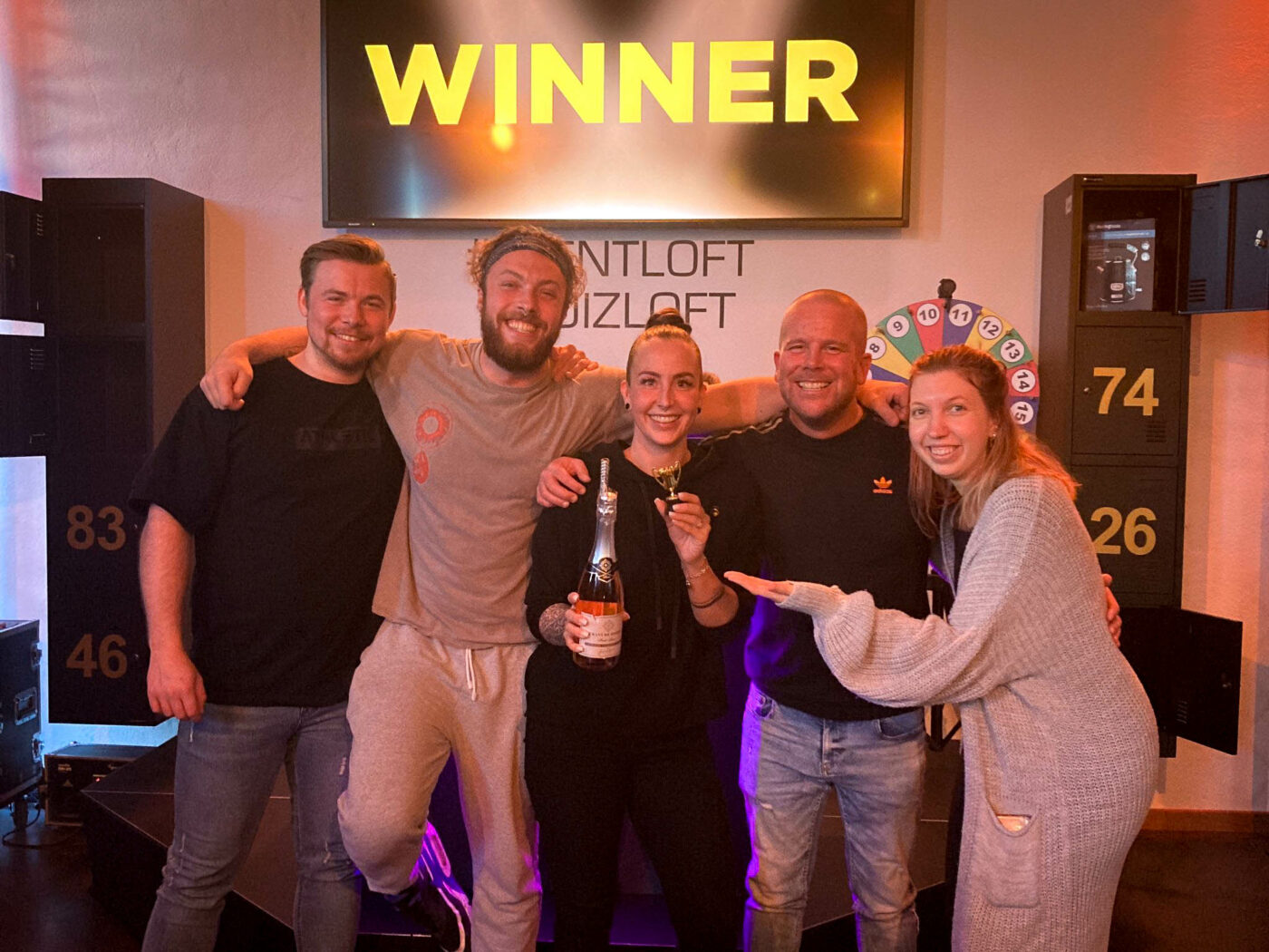 Foto vom Siegerteam im Quizloft