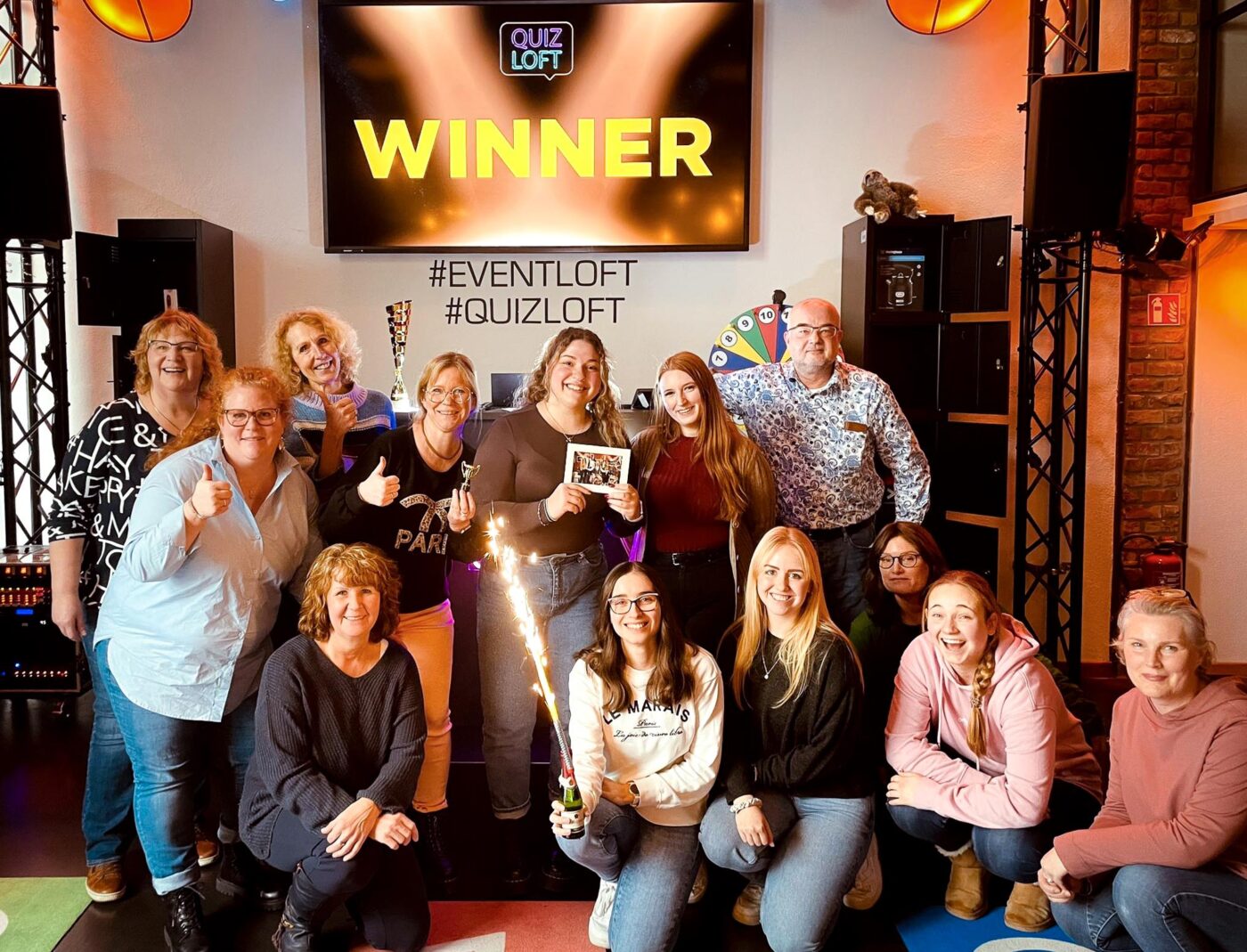 Gruppenfoto im Quizloft