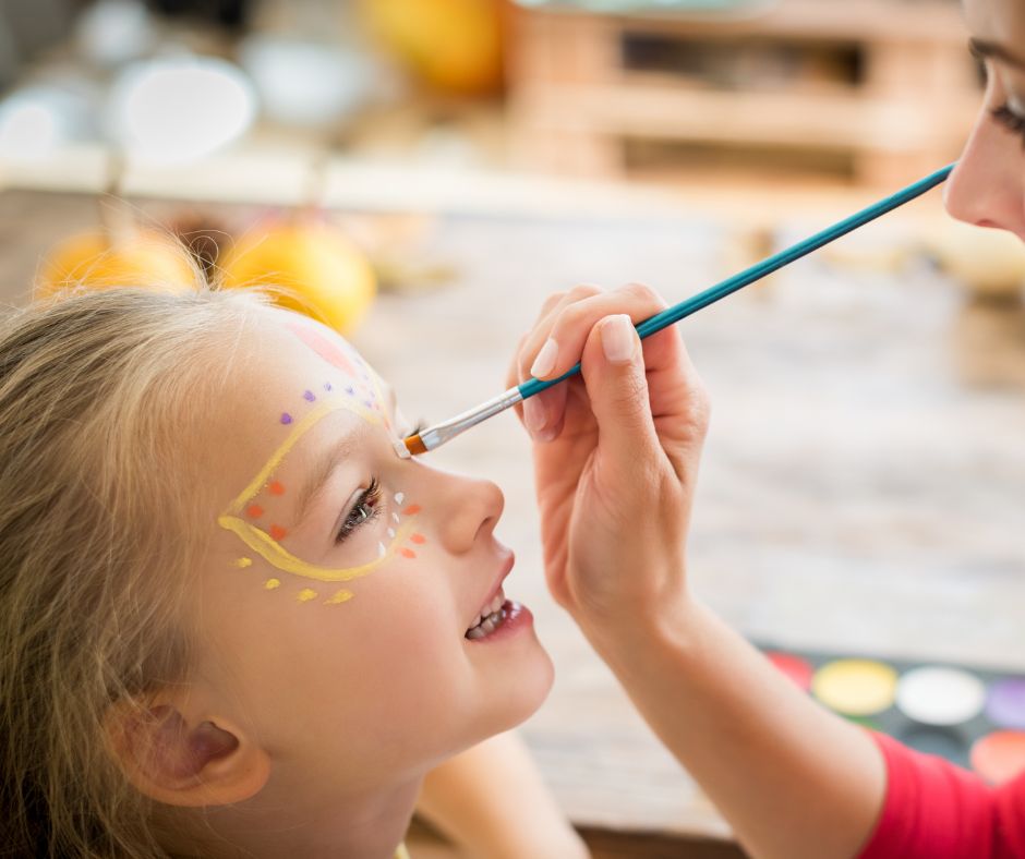Kinderschminken bei Kindergeburtstag im Quizloft Siegburg