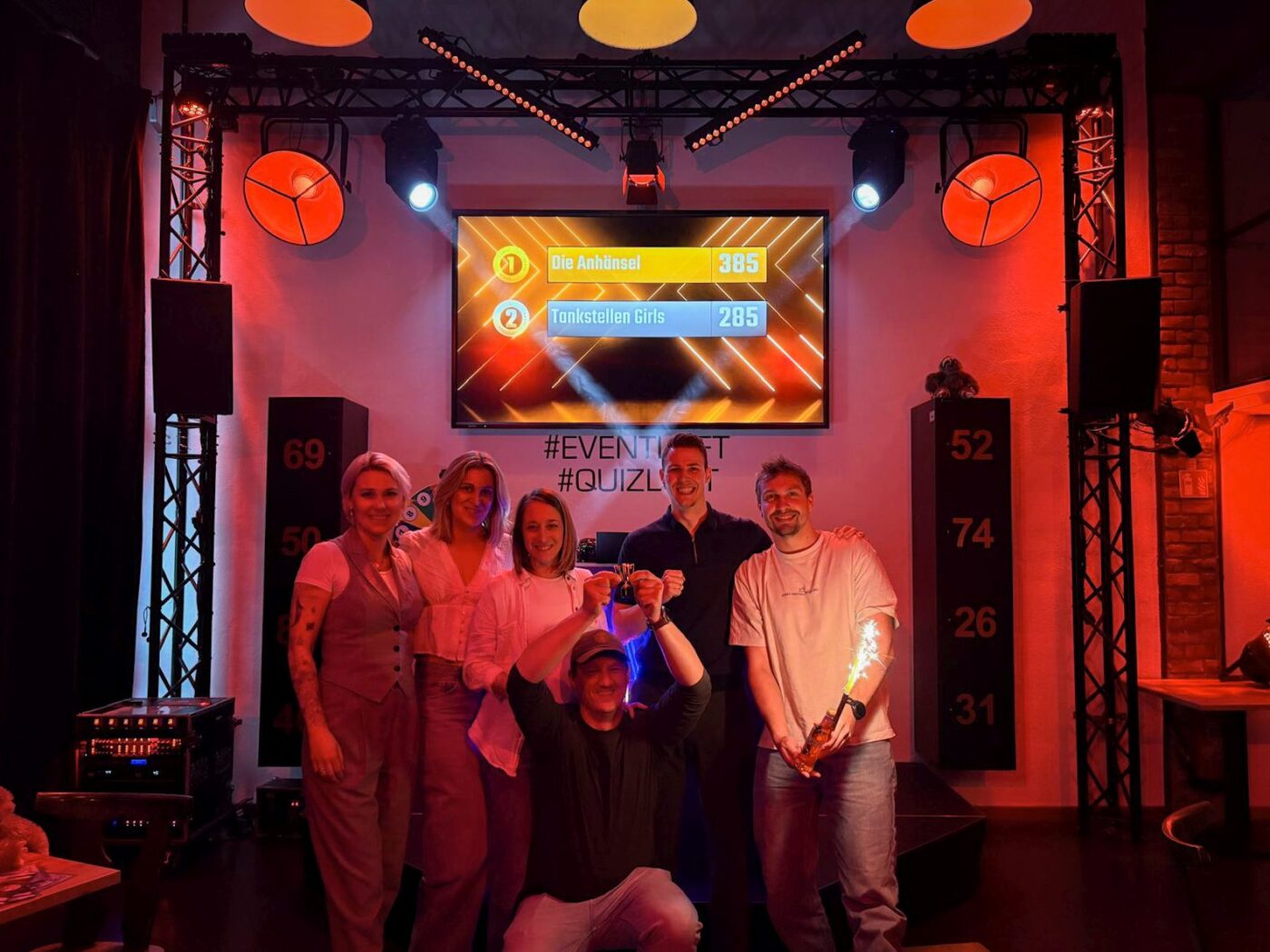 Siegerteam bei Quizshow im Quizloft Siegburg