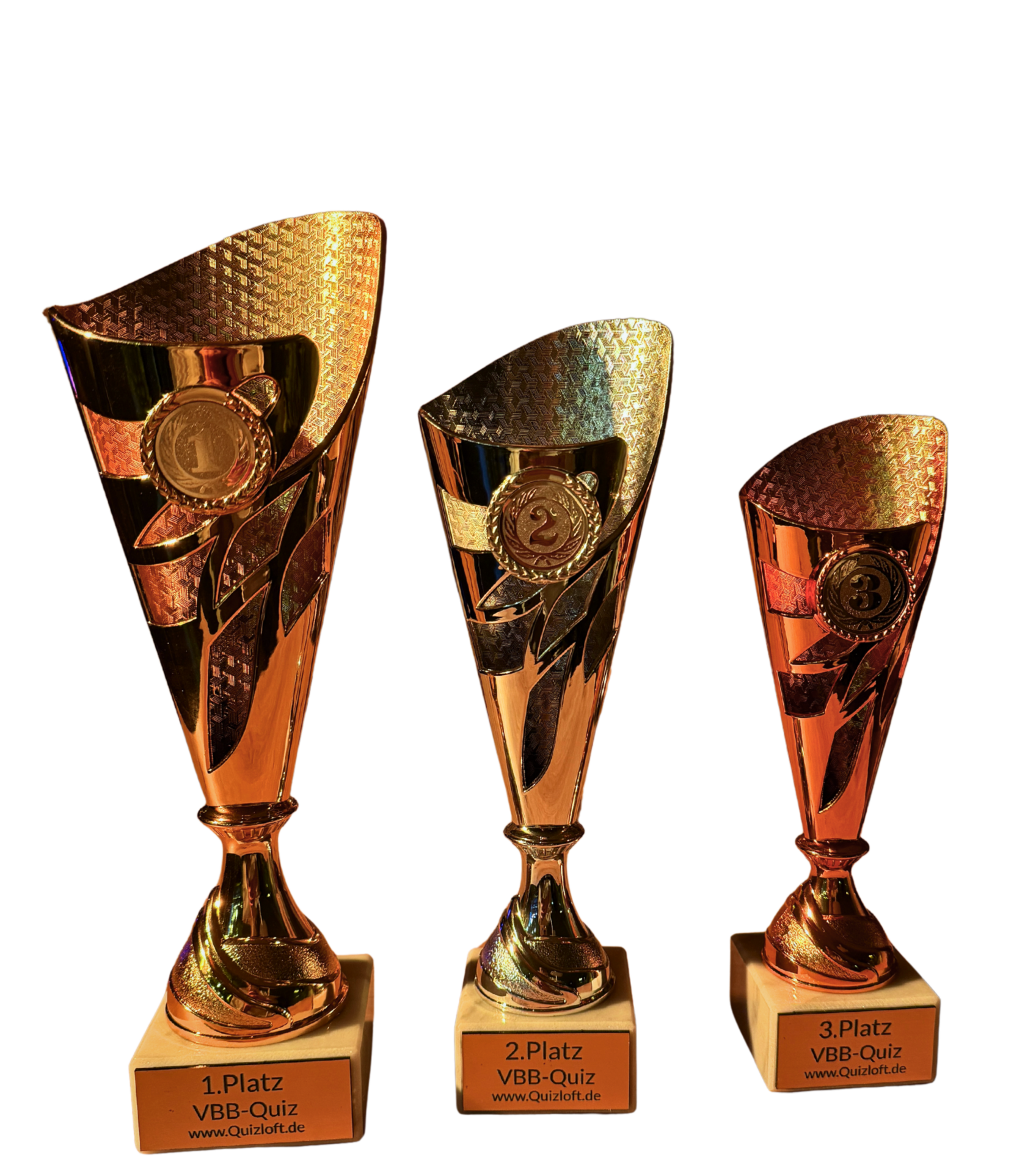 individualisierte Pokale bei VIP-Siegerehrung