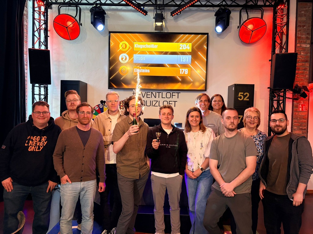 Siegerteam bei Quizshow im Quizloft Siegburg